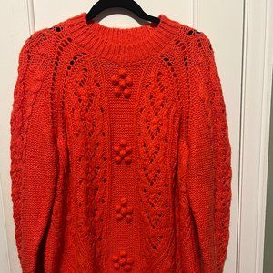 J Crew - pom pom detail sweater Large